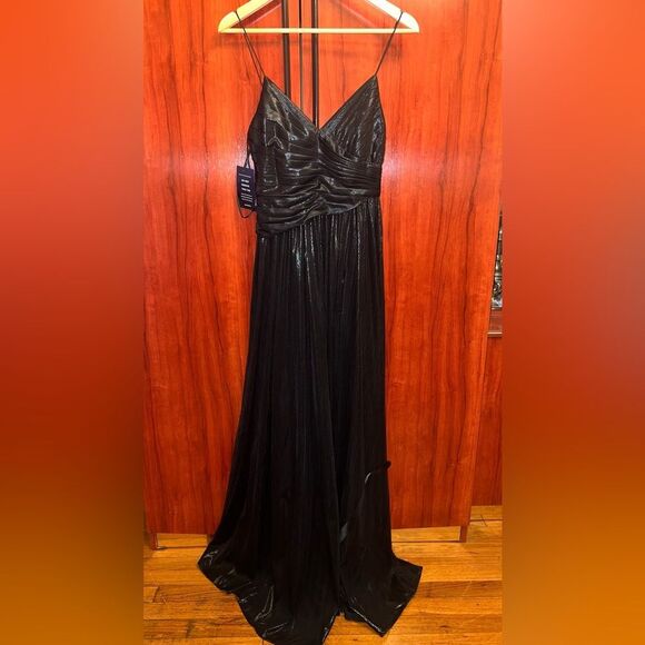 Retrofete Black Maxi Doss Metallic Dress - Picture 2 of 6